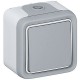 Кнопка Н.О. Plexo, одноклавишный, без подсветки, цвет серый 069720 Legrand