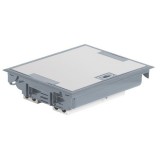 Напольная коробка с глубиной 75-105 мм, 24 модуля, антикоррозийное покрытие, цвет серый 089615 Legrand