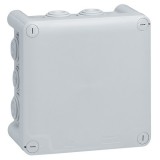 Коробка квадратная - 130x130x74 - Программа Plexo - IP 55 - IK 07 - серый - 10 кабельных вводов - 650 °C - 092032 Legrand