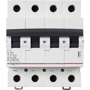 Автоматический выключатель RX³, 4 полюса, 32А, C, 4,5 кА 419744 Legrand
