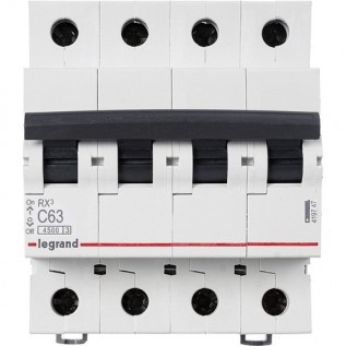 Автоматический выключатель RX³, 4 полюса, 63А, C, 4,5 кА 419747 Legrand