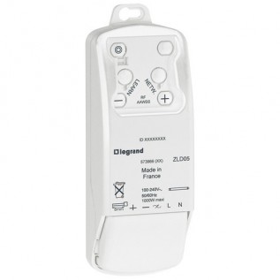 Светорегулятор-приемник, радио, для установки в подвесной потолок, 1 канал, фаза + нейтраль, 1000 ВА 573866 Legrand