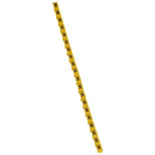 Маркер Duplix, чёрная маркировка на желтом фоне, заглавная буква N 038423 Legrand