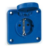 Розетка Tempra Pro P17, немецкий стандарт, 16А, 2К+З, 230В, IP44, цвет синий 057672 Legrand