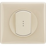 Накладка с клавишами Celiane, одноклавишный, с подсветкой, с индикацией, цвет слоновая кость 066210 Legrand