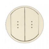 Накладка с клавишами Celiane, двухклавишный, с подсветкой, с индикацией, цвет слоновая кость 066211 Legrand