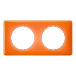 Рамка Celiane, 2 поста, цвет оранжевый муар 066652 Legrand