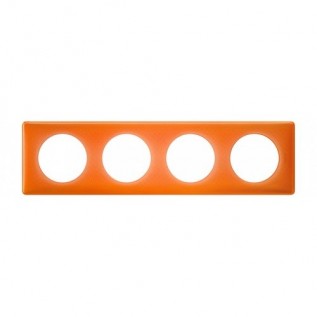 Рамка Celiane, 4 поста, цвет оранжевый муар 066654 Legrand