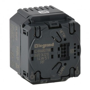 Двойной выключатель-приемник, радио, с нейтралью, 2 канала, 1000 Вт 067234 Legrand