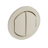 Накладка с клавишей Celiane, двухклавишный, без подсветки, цвет слоновая кость 067822 Legrand