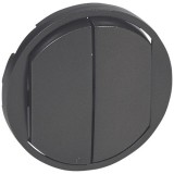 Накладка с клавишей Celiane, двухклавишный, без подсветки, цвет графит 067902 Legrand