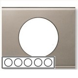 Рамка Celiane, 5 постов, цвет никель велюр 069120 Legrand