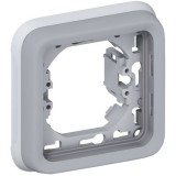 Рамка с суппортом Plexo, 1 пост, цвет серый 069681 Legrand