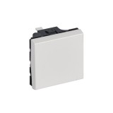 Кнопочный выключатель перекидной Mosaic, 2 модуля, цвет белый 077041 Legrand