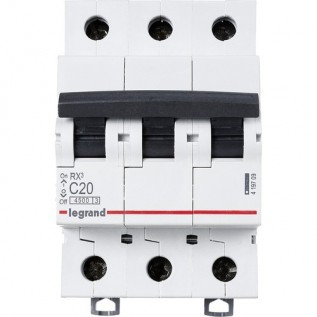 Автоматический выключатель RX³, 3 полюса, 20А, C, 4,5 кА 419709 Legrand