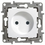 Розетка Valena Etika, со шторками, безвинтовые клеммы, цвет белый 672234 Legrand