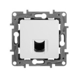 Розетка компьютерная RJ45 Кат.6 UTP Etika, одинарная, цвет белый 672253 Legrand