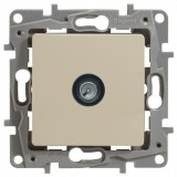 Розетка одинарная 14 dB Etika, телевизионная (TV), одинарная, цвет слоновая кость 672351 Legrand