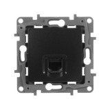 Розетка компьютерная RJ45 Кат.6 UTP Etika, одинарная, цвет антрацит 672653 Legrand