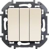 Выключатель трехклавишный, INSPIRIA, 10 AX, 250 В, цвет слоновая кость 673641 Legrand