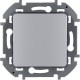 Переключатель без фиксации (кнопка) с Н.О./Н.З. контактом, INSPIRIA, 6 A, 250 В, цвет алюминий 673692 Legrand