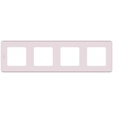 Рамка, 4 поста, INSPIRIA, цвет розовый 673964 Legrand