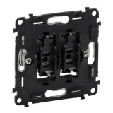Механизм переключатель двухклавишный, без подсветки 752028 Legrand
