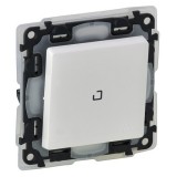 Выключатель Valena LIFE, одноклавишный, с подсветкой, цвет белый IP44 752161 Legrand