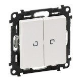 Переключатель Valena LIFE, двухклавишный, с подсветкой, цвет белый 752409 Legrand