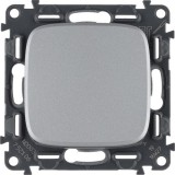 Переключатель Valena ALLURE одноклавишный, без подсветки, цвет алюминий 752906 Legrand