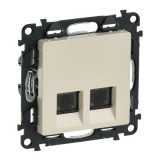 Розетка телефонная RJ11, Valena LIFE, двойная, цвет слоновая кость 753239 Legrand