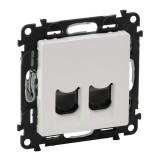 Розетка компьютерная RJ45 Кат.5e UTP Valena Life, двойная, цвет белый 753441 Legrand