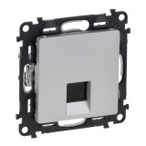 Розетка компьютерная RJ45 Кат.5e UTP Valena Life, одинарная, цвет алюминий 753640 Legrand