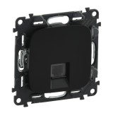 Розетка телефонная RJ11, Valena ALLURE, одинарная, цвет матовый черный 753948 Legrand