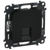 Розетка компьютерная RJ45 Кат.5e UTP, Valena Life, Valena Allure, двойная, цвет антрацит 753950 Legrand
