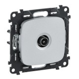 Розетка проходная Valena Allure, телевизионная (TV), одинарная, цвет алюминий 753961 Legrand