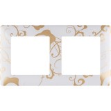 Рамка Valena Life, 2 поста, цвет ампир белый 754102 Legrand