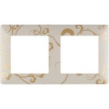 Рамка Valena Life, 2 поста, цвет ампир бежевый 754112 Legrand