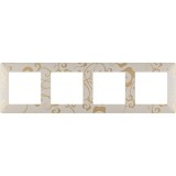 Рамка Valena Life, 4 поста, цвет ампир бежевый 754114 Legrand