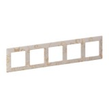 Рамка Valena Life, 5 постов, цвет ампир бежевый 754115 Legrand