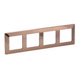 Рамка Valena Life, 4 поста, цвет медь 754164 Legrand