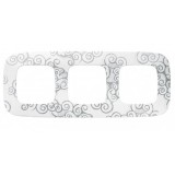 Рамка Valena Allure, 3 поста, цвет нарцисс хром 754343 Legrand