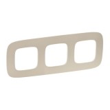 Рамка Valena Allure, 3 поста, цвет тиснение бежевое 754383 Legrand