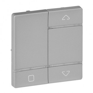 Лицевая панель для радиоприемного выключателя, для приводов жалюзи/рольставень, Valena Life, цвет алюминий 754729 Legrand