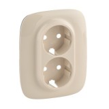 Накладка Valena Allure, с заземлением, двойная, цвет слоновая кость 754956 Legrand