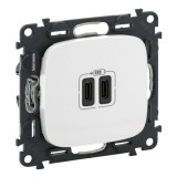 Розетка USB type-С, 3.0A, Valena ALLURE, двойная, цвет белый 755345 Legrand