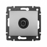 Розетка проходная 14 dB Valena, телевизионная (TV), одинарная, цвет алюминий 770131 Legrand