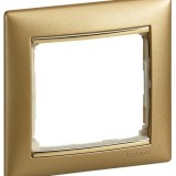 Рамка Valena, 1 пост, цвет золото матовое / золотой штрих 770301 Legrand