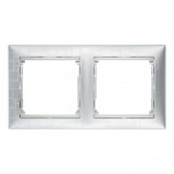 Рамка Valena, 2 поста, цвет алюминий модерн 770342 Legrand