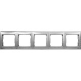 Рамка Valena, 5 постов, цвет алюминий модерн 770345 Legrand